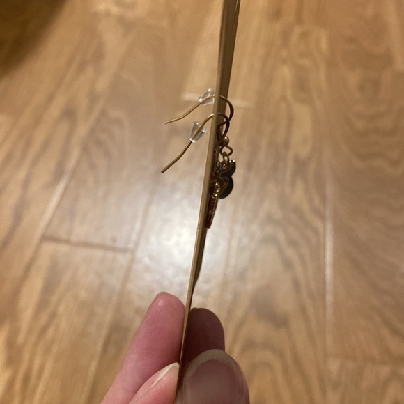 Black Cat Dangling Earrings  Homemade - Picture 2 of 5